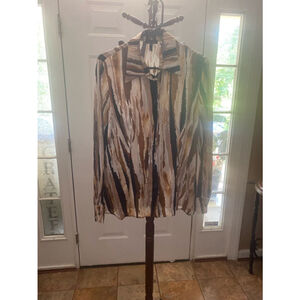 Women's Escada silk Blouse Size 40 Brown